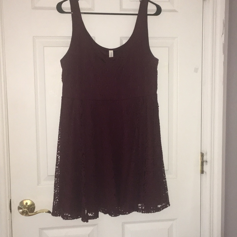 Maroon mini dress